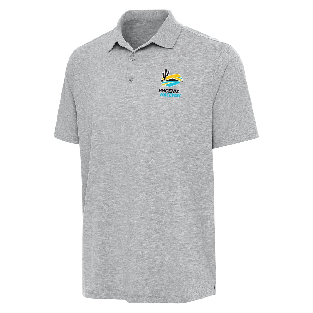  Phoenix Raceway Antigua Par 3 Polo - Heather Gray